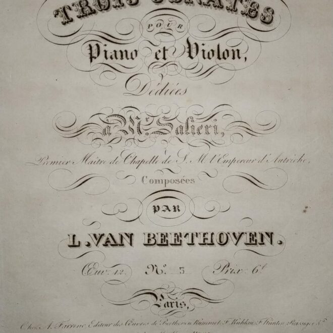 Beethoven, L. van - 3 Sonatas for Piano & Violin op.12