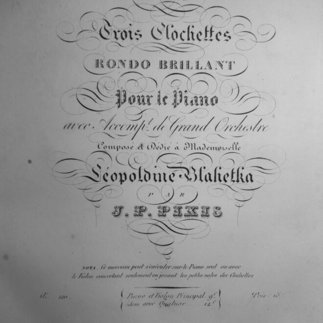 Pixis, J. P. - "Les Trois Clochettes" Rondo Brillant op.120 for Piano & Orchestra/Violin