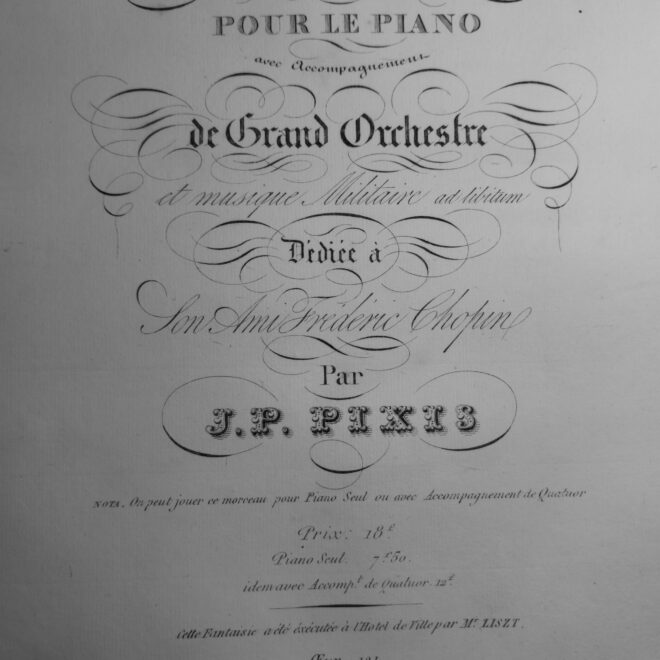 Pixis, J. P. - Fantaisie Militaire for Piano & acc. Orchestra/String Quartet op.121