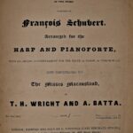 Batta, A. & Wright, T. H. - 6 Favorite Melodies of Schubert for Harp & Pianoforte with acc. Flute / Violin / Cello ad lib. - Image 2